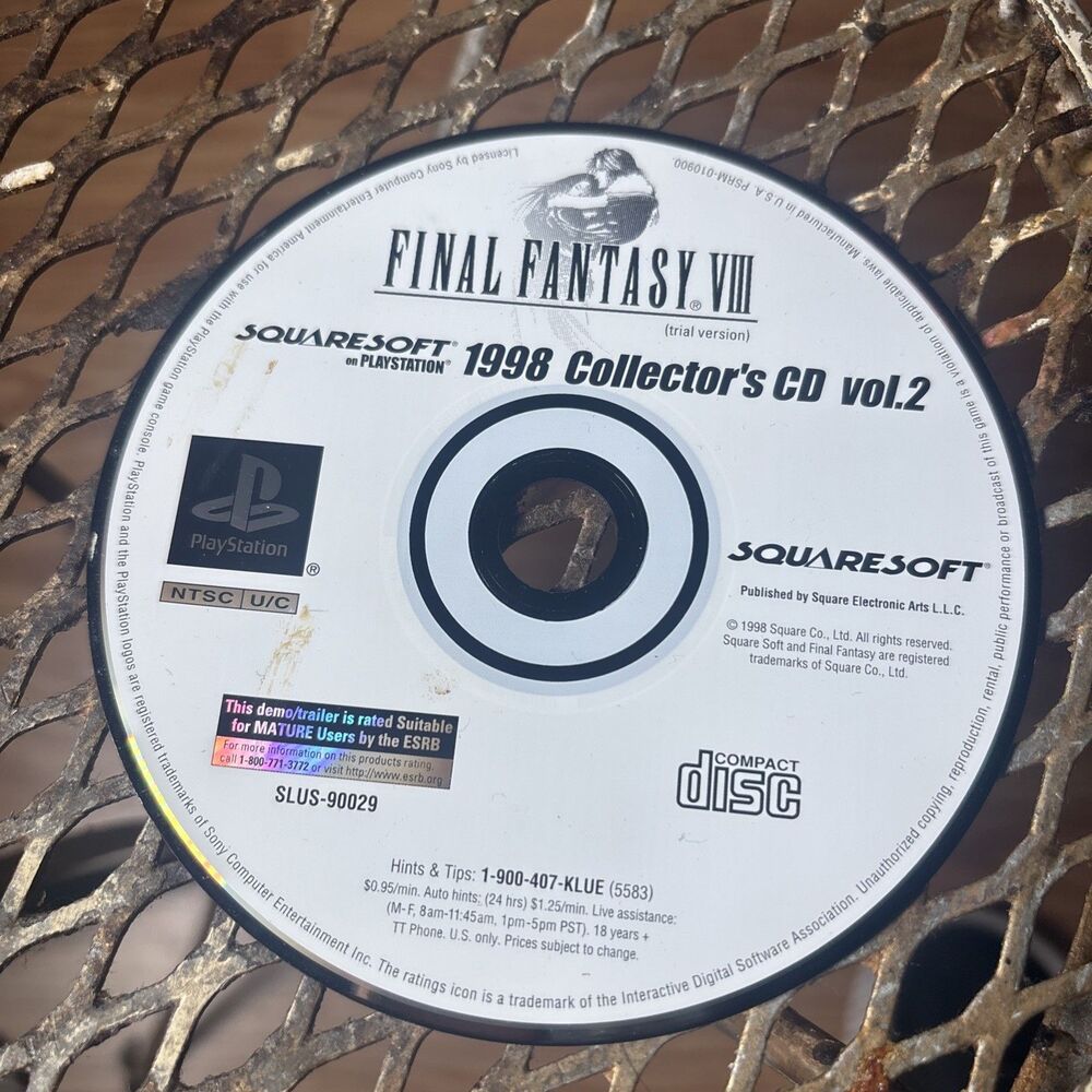 1998 Collector's CD Vol 2 (PlayStation 1 PS1) Squaresoft on Playstation FF VIII